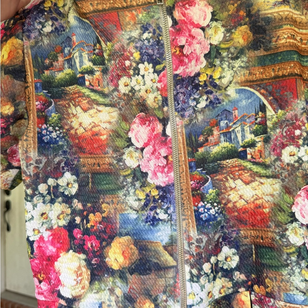 Lularoe Floral Amelia Dress - Flowers Frame Art Artwork Painting Pattern RARE - Picture 5 of 6